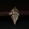 Brooches Charming Vintage Punk Wolf Badge 1Pc Pin