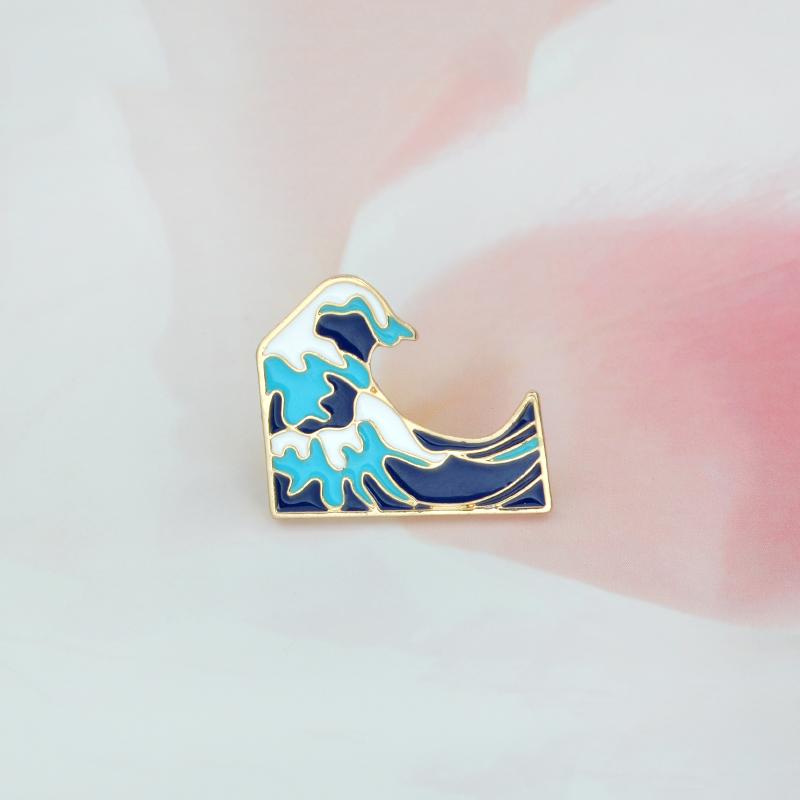 Brooches Blue Waves  Enamel Pin