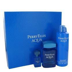 Perry Ellis Aqua Gift Set By Perry Ellis