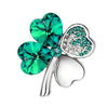 Brooches Crystal four leaf Clover