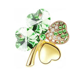 Brooches Crystal four leaf Clover