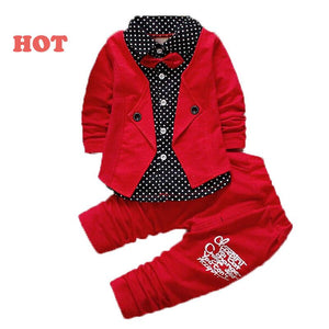 Jacket, Pant Button Letter Bow Babe 2PCS