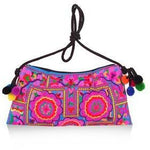 Handmade Double Faced Embroidered Small Travel Day Clutch Handbag