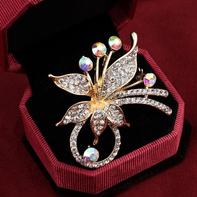 Brooches Peacock  Butterfly Rhinestone Pin