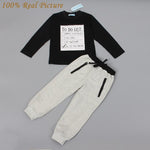 Dark Grey Long Sleeve T-shirt, Long Pant 2Pcs