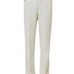 High Waist Linen Slim Straight Trouser