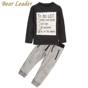 Dark Grey Long Sleeve T-shirt, Long Pant 2Pcs