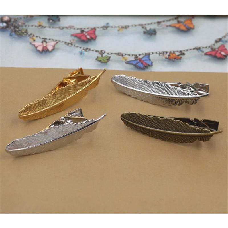 Feather Design 3 Colors Mens Tie Clip