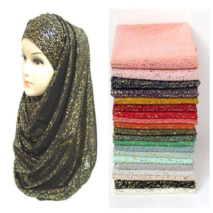 Gold Glitter Shimmer Head Wrap 10Pcs