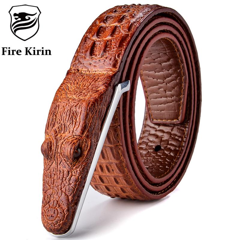 Luxury Leather Crocodile Belt