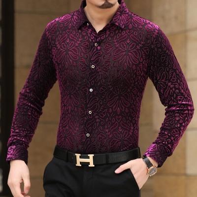 Soft and Comfortable Velvet Long-Sleeved Shirt