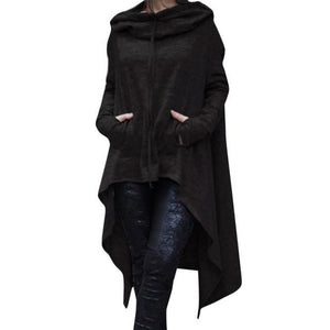 Irregular Hooded Pullover Cardigan