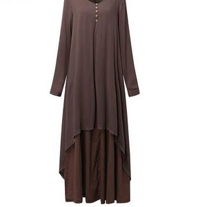 Dress Boho Long Maxi V Neck Button