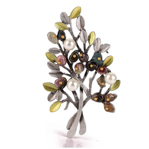 Fashion Flower Natural Stone Brooches