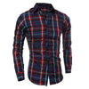 Plaid Slim Fit Casual Long Sleeve Shirt