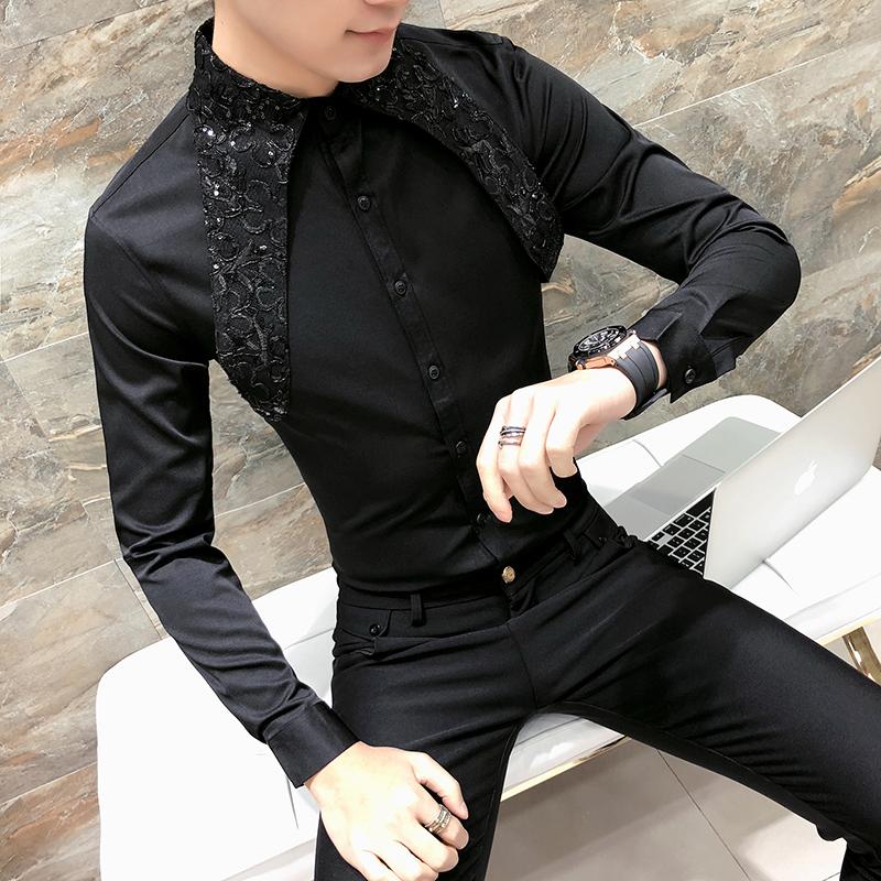 Sexy Lace Fashion Tuxedo Shirt