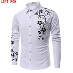 Fashion Long Sleeve Printed Button-Up Floral Shirt