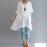 Cotton Linen Short Sleeve Shirt