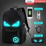 Fashion Luminous Animation USB Charge, Anti-theft Laptop Backpack