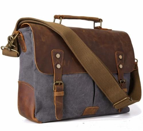 Vintage Canvas Messenger Bag