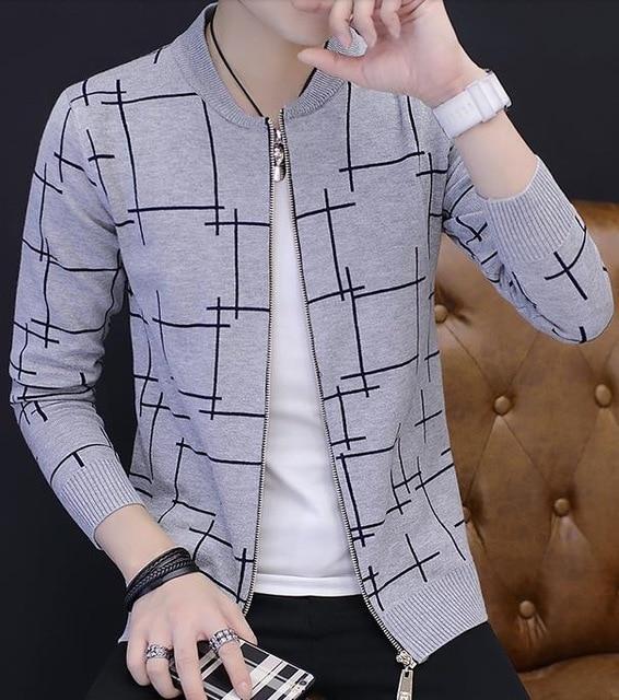 Trend O-neck Knitted Zipper Cardigan