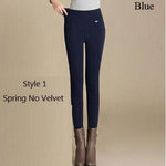 Thick Stretch Warm Fleece High Waist Pencil Pant