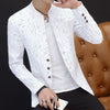 Casual Collar Youth Handsome Slim Print Blazer