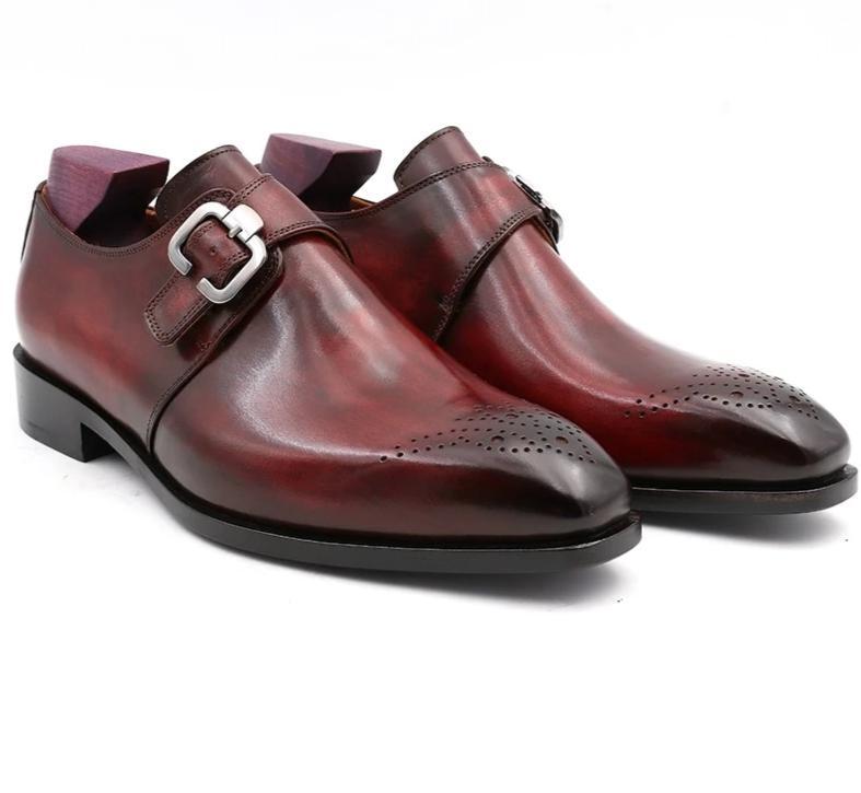 Custom Blake Stitch Men's Monk Straps Office Shoe