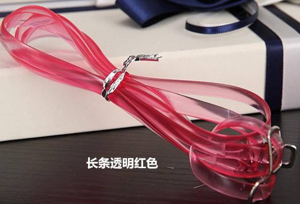 Transparent High Heeled Shoelace with Buckle