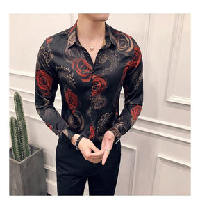 Retro Floral Printed Shirt